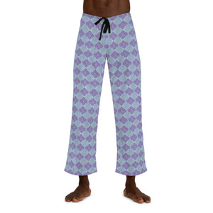 Abstract Blue and Purple Pajama Pants - Artistic Loungewear - Dipaliz - Pajamas