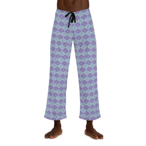 Abstract Blue and Purple Pajama Pants - Artistic Loungewear - Dipaliz - Pajamas