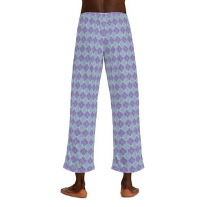 Abstract Blue and Purple Pajama Pants - Artistic Loungewear - Dipaliz - Pajamas