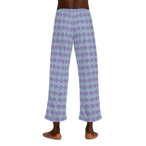 Abstract Blue and Purple Pajama Pants - Artistic Loungewear - Dipaliz - Pajamas