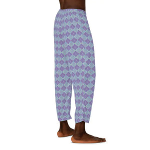 Abstract Blue and Purple Pajama Pants - Artistic Loungewear - Dipaliz - Pajamas