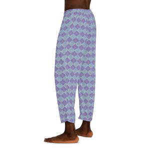 Abstract Blue and Purple Pajama Pants - Artistic Loungewear - Dipaliz - Pajamas