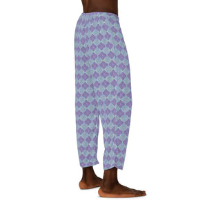 Abstract Blue and Purple Pajama Pants - Artistic Loungewear - Dipaliz - Pajamas