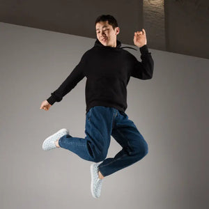 Men’s Slip Canvas Shoes Abstract Blue Bold Street Style - Dipaliz - Sneakers