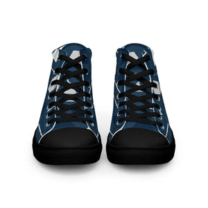 Abstract Blue Triangles Canvas Shoes - Dipaliz - Sneakers