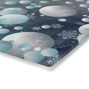 Tempered Glass Cutting Board Bluish Circles Design - Dipaliz - Boards