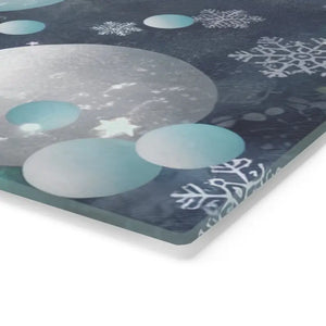 Tempered Glass Cutting Board Bluish Circles Design - Dipaliz - Boards