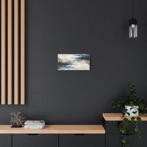 Matte Canvas Coastal Clouds Wall Art Navy Gold Glow - Dipaliz - Artwork