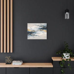 Matte Canvas Coastal Clouds Wall Art Navy Gold Glow - Dipaliz - Artwork