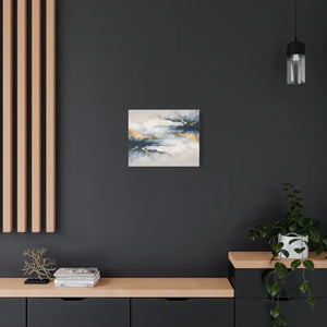 Matte Canvas Coastal Clouds Wall Art Navy Gold Glow - Dipaliz - Artwork