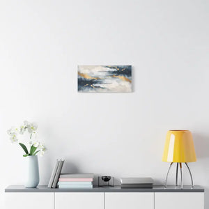 Matte Canvas Coastal Clouds Wall Art Navy Gold Glow - Dipaliz - Artwork