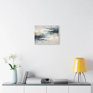Matte Canvas Coastal Clouds Wall Art Navy Gold Glow - Dipaliz - Artwork