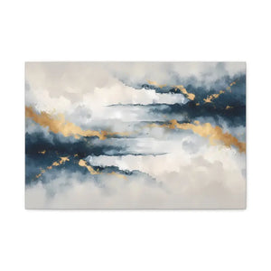Matte Canvas Coastal Clouds Wall Art Navy Gold Glow - Dipaliz - 24″ x 16″ (horizontal) / 1.25’’ - Artwork