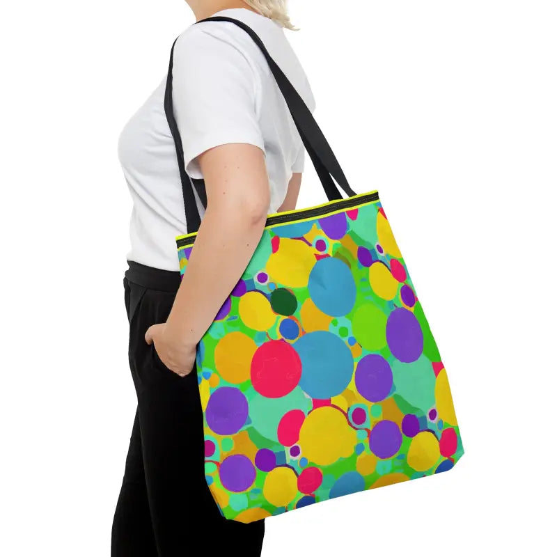 Eye-catching Colorful Circles Tote Bag - Large Bags