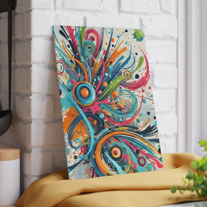 Glass Cutting Board - Vibrant Colorful Swirls Design - Dipaliz - 8’’ x 11’’ / Rectangle - Boards