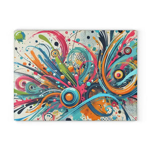 Glass Cutting Board Vibrant Colorful Swirls Kitchen Art Dipaliz - 11’’ x 15’’ / Rectangle - Boards