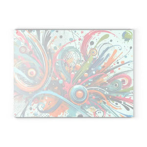 Glass Cutting Board Vibrant Colorful Swirls Kitchen Art Dipaliz - Boards