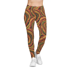 Leggings - Premium Women’s Fashion Durable Stretch Earth Spiral - Dipaliz Xs / Seam Thread Color Automatically Matched