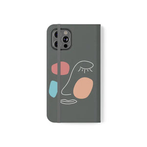 Samsung Galaxy Flip Cases Abstract Face Art Bold Design - Dipaliz - Mobile Phone
