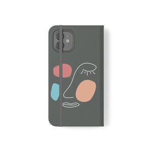 Samsung Galaxy Flip Cases Abstract Face Art Bold Design - Dipaliz - Mobile Phone