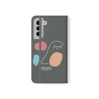 Funky Face Art Flip Cases for Samsung Galaxy - & Protective - Phone Case