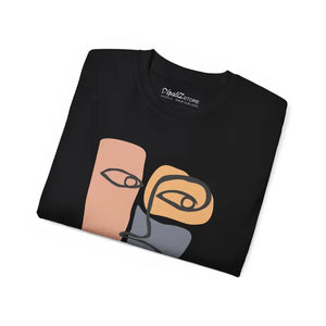 Ultra Cotton Tee Abstract Face Bold Women’s Fashion Top - Dipaliz - Clothing Tops