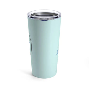 Vibrant Abstract Face Teal Tumbler 20oz Stainless Steel - Dipaliz - Tumblers