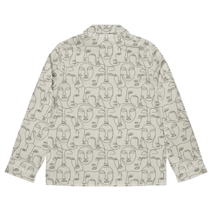 Personalized Long Sleeve Pajama - Abstract Faces - Dipaliz - Clothing Tops - s