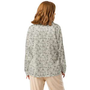 Personalized Long Sleeve Pajama - Abstract Faces - Dipaliz - Clothing Tops - s