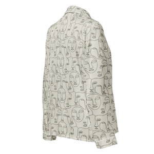 Personalized Long Sleeve Pajama - Abstract Faces - Dipaliz - Clothing Tops - s