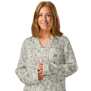 Personalized Long Sleeve Pajama - Abstract Faces - Dipaliz - Clothing Tops - s