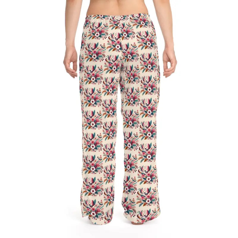 Chic Pajama Pants with Abstract Floral Pattern for Women - Pajamas