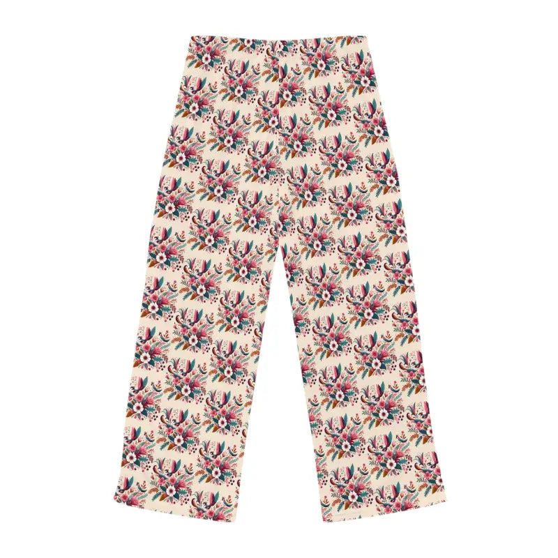 Chic Pajama Pants with Abstract Floral Pattern for Women - Pajamas