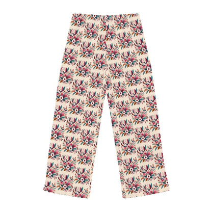 Chic Pajama Pants with Abstract Floral Pattern for Women - Pajamas