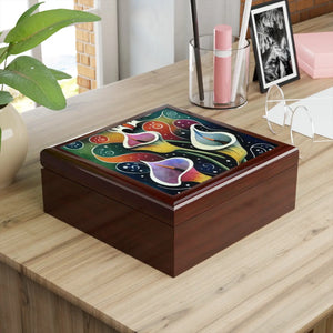 Luxurious Lilly Floral Jewelry Box - Dual Hinges - Dipaliz