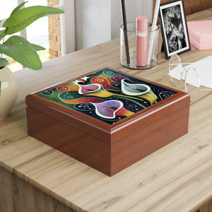 Luxurious Lilly Floral Jewelry Box - Dual Hinges - Dipaliz