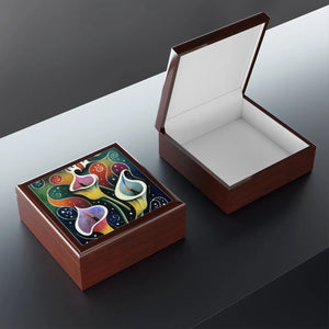 Luxurious Lilly Floral Jewelry Box - Dual Hinges - Dipaliz
