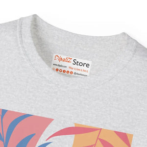 Ultra Cotton Tee Abstract Foliage Women’s Fashion Top - Dipaliz - T-shirts