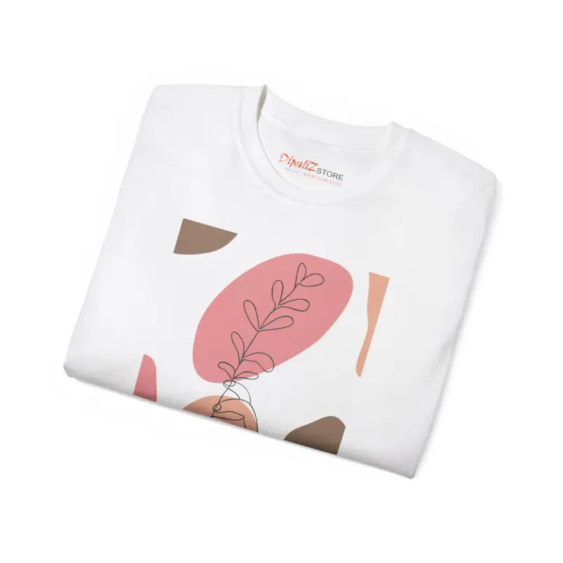 Unisex Ultra Cotton Tee with Abstract Foliage Design - T-shirt