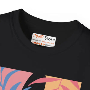 Ultra Cotton Tee Abstract Foliage Women’s Fashion Top - Dipaliz - T-shirts