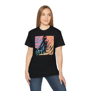 Ultra Cotton Tee Abstract Foliage Women’s Fashion Top - Dipaliz - T-shirts