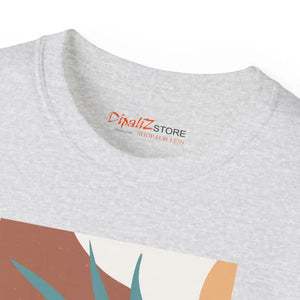 Ultra Cotton Tee Abstract Foliage Style Top - Dipaliz - T-shirts