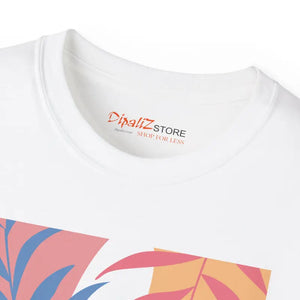 T-shirt - Ultra Cotton Tee Abstract Foliage Leaves Design - Dipaliz