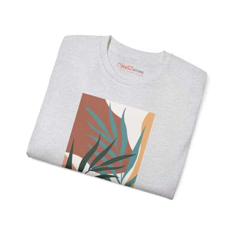 Unisex Ultra Cotton Tee with Abstract Foliage Style - T-shirt