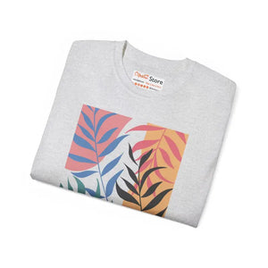 Ultra Cotton Tee Abstract Foliage Women’s Fashion Top - Dipaliz - T-shirts