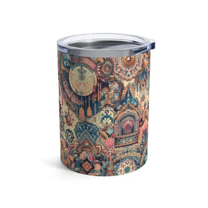 Stylish Abstract Geometric Tumbler 10oz Drinkware - Dipaliz - Thermoses