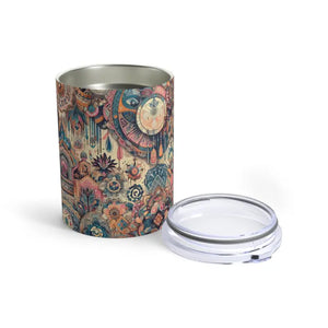 Stylish Abstract Geometric Tumbler 10oz Drinkware - Dipaliz - Thermoses