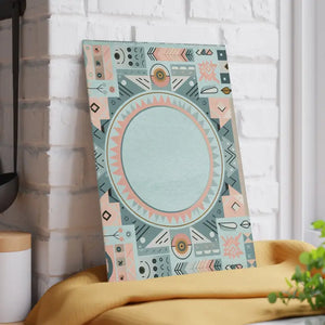 Geometric Glass Cutting Board - Abstract Art Design - Dipaliz - 8’’ x 11’’ / Rectangle - Boards