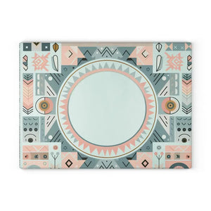Home Decor - Geometric Glass Cutting Board - Abstract Art Kitchen Essential - Dipaliz 11’’ x 15’’ / Rectangle