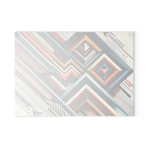 Abstract Glass Cutting Board with Geometrical Pattern - Dipaliz - Boards